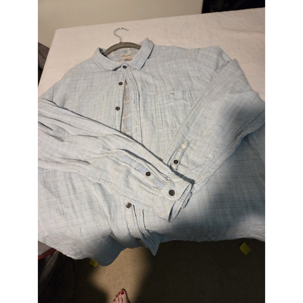 Carbon 2 Cobalt Light‎ Blue Plaid Button Up